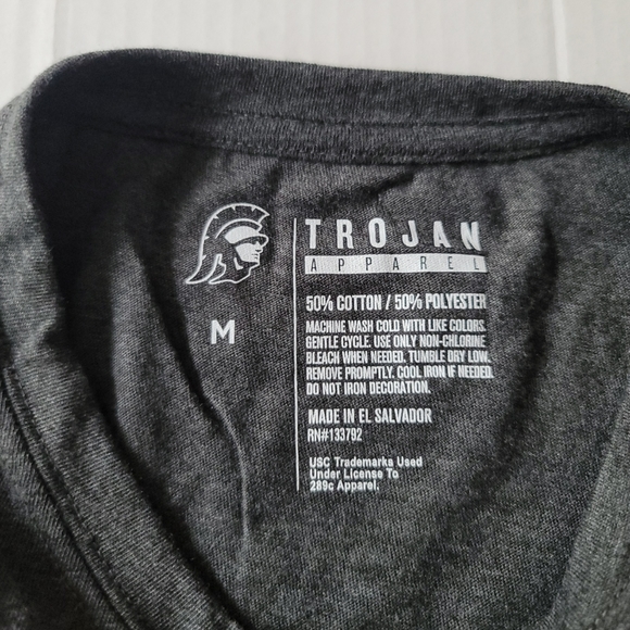 USC Trojans Heathered Black Old Authentic Distressed T-Shirt Men's Medium NWT - Picture 4 of 6
